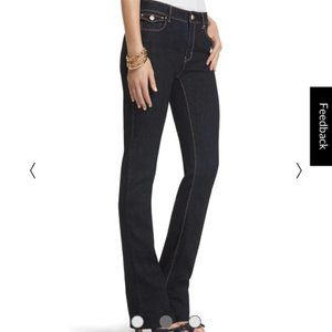 White House Black Market Dark Wash Skinny Flare 0S